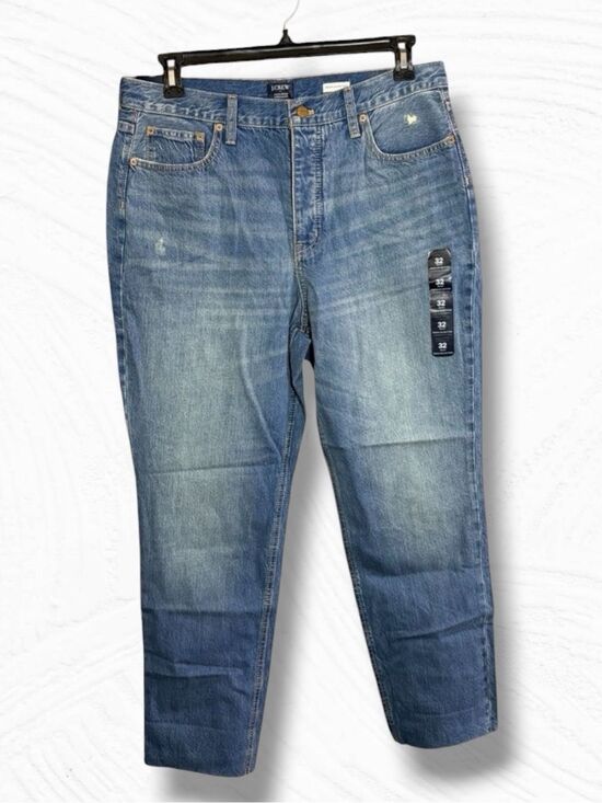 J. Crew Factory Denim - J-Crew .. NWT High Rise Straight Jeans Factory Premium Edition ButtonFly 32